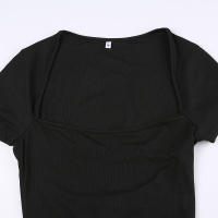 BUNO-mono informal para correr, peleles ajustados, color negro liso, sin mangas, cuello alto, monos deportivos para Fitness, trajes básicos que combinan con todo - details 23