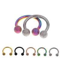 Starbeauty-anillos circulares de acero quirúrgico para piercing, piercing de herradura para nariz, ceja, labio, pendientes, calibre 3mm, 16g, mezcla de colores, 2 uds. - details 1