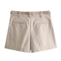 Verano nueva ropa de mujer estilo europeo y americano con cinturón decoración casual moda versátil pantalones cortos 8372 - details 9