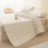 Bonenjoy, 1 pieza, colchón acolchado, colcha suave, adornos de cama finos, funda para alfombrilla de cama de Color sólido, suelo de colchón para el hogar (sin funda de almohada) - details 6