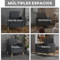 Sofá Moderno de Poliéster con 2 Bolsillos Azul Claro 200 kg de Carga Para Dormitorio Oficina - details 14