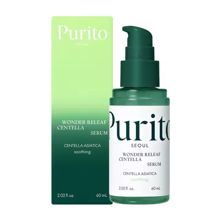 PURITO Centella Serum, Centella, Todo tipo, Ampolla, Calmante, Calmante, Sérum facial para rostro, Vegano y sin crueldad, Piel coreana - 1