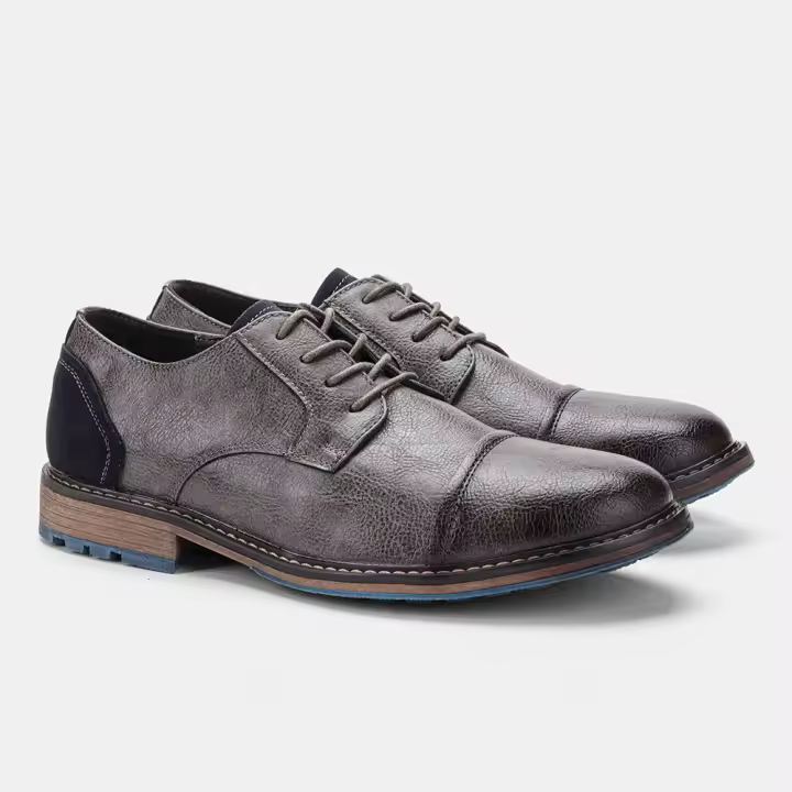 Zapatos casuales de negocios, tendencia retro, zapatos de cuero de gran tamaño. - 1