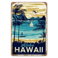 Carteles de hojalata de Metal de paisaje Vintage, decoración de pared para bares, hombre, cueva, cafetería, clubes, Hawaii, Holanda, Santorini, Venizia, Roma - details 17