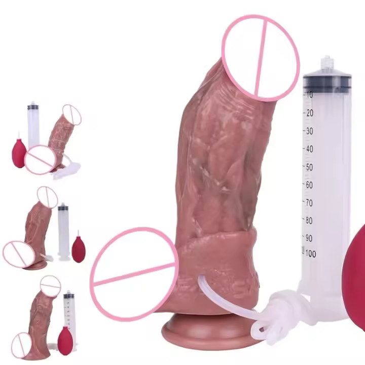 Empaque privado SEXY SXXY Multi-tipo Ultra Squirt Dildo Sucker Silicona Tacto de Piel Plug Anal Con Función de Eyaculación Para Hombres Sexo - 1