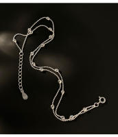 Tobillera de Plata Esterlina de Doble Capa Estilo Coreano Sencillo Accesorio de Amigo Estudiante - details 5