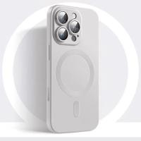 Magsafe-funda magnética negra de lujo para iPhone, protector de lente antideslizante mate de silicona suave, 16, 15, 14, 13, 12, 11 Pro Max Plus - details 13