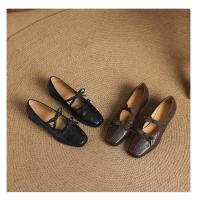 Nueva piel de oveja cabeza cuadrada estilo retro pequeños zapatos de cuero arco pedal boca poco profunda Mary Jane zapatos individuales - details 19