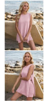 Conjuntos de 2 piezas para mujer: top corto de punto sin mangas y pantalones cortos de cintura alta |   Conjunto de Salón Suave |   Ropa de playa, viajes, primavera y verano. - details 11