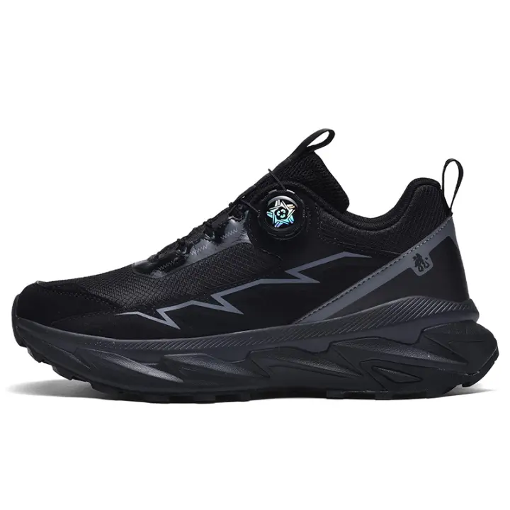Primavera y verano hebilla giratoria zapatillas de deporte de malla zapatos para correr de los hombres de moda casual versátil transpirable zapatos de moda - 1