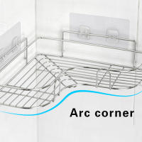 Estante de Ducha en Esquina Montado en la Pared Organizador de Baño de Acero Inoxidable Estante de Almacenamiento de Champú y Jabón Triangular - details 3