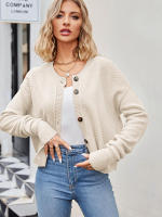 Cárdigan Vintage de punto para mujer, abrigo holgado con botones, a la moda, otoño e invierno, 2023 - details 25