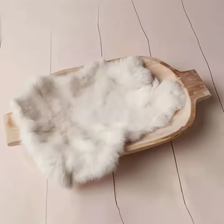 Cesta de fotografía para recién nacidos con piel de 16 colores, accesorios de relleno, manta, fondo de piel de conejo, accesorios para fotos - 1