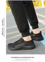 2023 Zapatos deportivos de moda de edición coreana Flyknit informales transpirables de encaje ligero de malla para hombres grandes - details 12