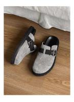 XINZIRAIN Zapatillas de plataforma alta clásicas de cabeza redonda antideslizantes suela de EVA mula de mujer zuecos de madera pareja - details 10