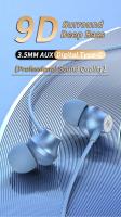 Auriculares con cable de Metal de graves pesados 9D HIFI, auriculares digitales tipo C/3,5mm AUX con micrófono, auriculares internos, auriculares de música deportiva para Samsung y Android - details 0