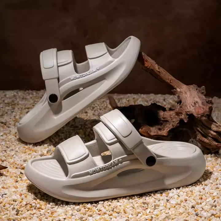 Sandalias de hombre Moda Deportes 5 CM de grosor Suela EVA Cómodas Zapatillas QuikFoam suaves Diapositivas Playa Calle - 1