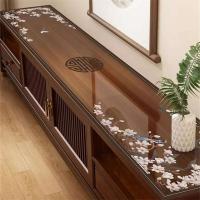 Nuevo estilo chino TV cubierta antipolvo PVC mantel de vidrio suave impermeable resistente al aceite zapato gabinete mesa aparador Mat - details 0