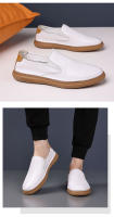 Zapatos de los hombres de primavera de un pedal zapatos casuales de suela suave mocasines de piel de vaca transpirable versátil cuero beanie zapatos - details 12