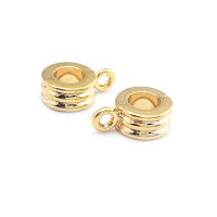 Círculo redondo de latón de Color dorado de 18K, pulseras con agujeros grandes, collares de cuentas, colgantes, conectores, suministros para fabricación de joyas - details 55