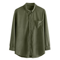 Camisa de pana gruesa para hombre, abrigo informal holgado con solapa de botones, nuevo para otoño e invierno 2024 - details 21