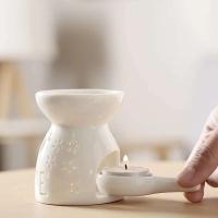 Portavelas de cerámica para té, aceite perfumado, calentador de cera, decoración para dormitorio, sala de estar, balcón, Patio, mesa - details 7