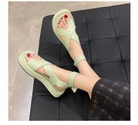 Sandalias de verano con punta redonda, estilo de Color sólido, versión, zapatos individuales cómodos para mujer - details 13