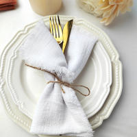Pañuelos de Gasa de Seda de Cola de Abejas Retro 10pcs, 32x32cm, Reutilizable para Boda, Fiesta, Decoración de Mesa de Navidad - details 2