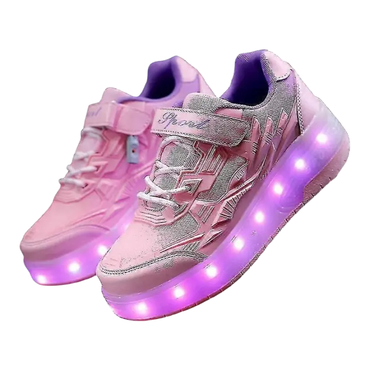 Zapatos con ruedas Led recargables por Usb, zapatillas para patines con ruedas, zapatos para niños y niñas Q7 Zuan - 1