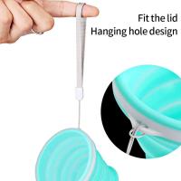 Taza de silicona para exteriores cubierta de 300 ml, suministros para acampar, taza VIE plegable portátil para senderismo y bebidas - details 2