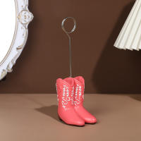 Adorno de botas de Color, patrón de fondo plano, charol de estilo extranjero, zapatos de mujer, artesanía de resina creativa - details 4
