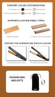 Plancha de Calentamiento de Cerámica de Titanio Profesional Hierro de Alisa para Estilizar el Cabello Certificado CE - details 18