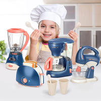 Children's Home Appliances Kitchen Kits Simulation Electric Bread Maker Oven Microwave Cooker Pretend Play Toys for Girls Gifts - details 0
