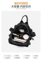 Mochila negra para mujer, bolsas de viaje impermeables para mujer, tela Oxford, bolso pequeño y bonito para niña, mochila informal de moda con estilo coreano - details 9