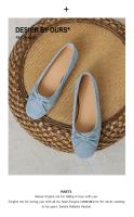 Zapatos de ballet Gamuza francesa Boca Ligera Solo 2025, nuevos, suela suave, fondo plano, punta redonda, arco un pedal. - details 17