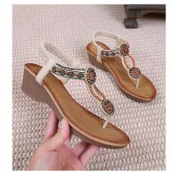 Sandalia de Cuña Mujer 2025 Boho Chic con Cristales - Plataforma Cómoda para Playa, Fiesta y Diario, Zapatos de Verano Elegantes Moda Primavera-Verano - details 32