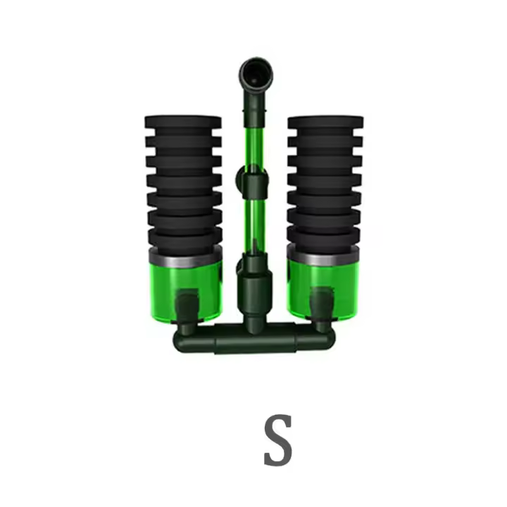 Práctico limpieza para agua dulce/salada esponjas de doble cabezal equipo de pecera filtros de esponja filtro de espuma de filtración de acuario - 1