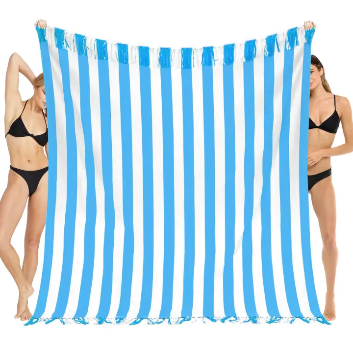 Manta de toalla de playa turca gigante, manta extra grande, manta bohemia, manta extra grande, secado rápido, suave, fina, sin arena, compacta, grande, sin arena, resistente a la arena, mujeres, hombres, adultos, regalo - 1