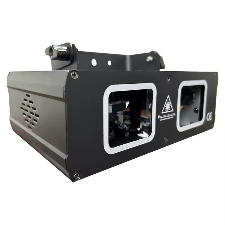 Proyector láser de escáner de línea de haz RGB de doble lente para discoteca, lámpara DMX512, adecuado para discoteca, DJ, fiesta, boda, bar, luz de escenario - 1