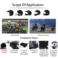 Intercomunicador Bluetooth V6 Pro para Casco de Motocicleta con Comunicación Inalámbrica de 1200M para 6 Riders Estéreo Impermeable 850mAh - details 9