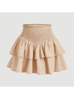 Mia Muse Minifaldas Preppy Peplum de cintura alta lisas básicas para todas las estaciones para mujer - details 0