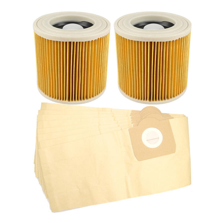 Lot De 10 Grands Sacs De Filtration à Double Paroi Pour Aspirateur Karcher WD3 WD3P MV3 Wet
