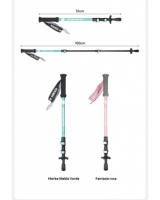Bastones senderismo niños bastones trekking exterior aleación aluminio ultraligero telescópico escalada senderismo bastón - details 0
