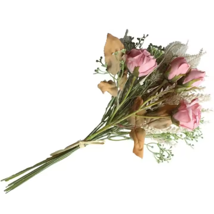 Magiclulu Flor Rosas Artificiales para Decoración de Boda Interior Ramas Decorativas - 1