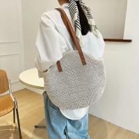 Bolso de Playa de Paja Hecho a Mano Estilo Bohemio Vintage Gran Capacidad Informal para Vacaciones - details 5