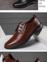 Moda 2022 nuevos zapatos de vestir antideslizantes para hombre, zapatos de cuero transpirable Mokasin con logotipo negro - details 5