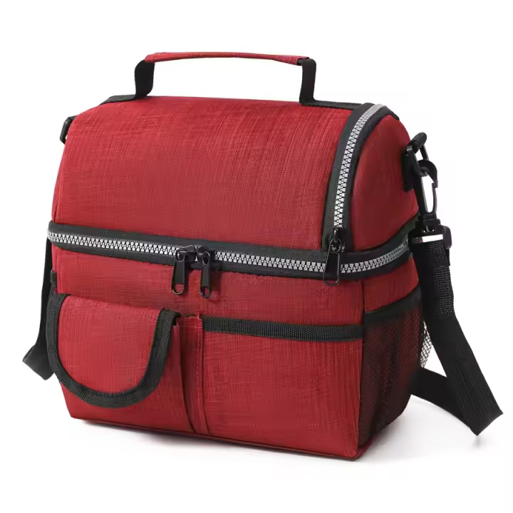 Bolsa de almuerzo térmica portátil de 10L, caja de comida duradera, impermeable, nevera de oficina, caja con aislamiento de hielo, bolsa de cena Oxford para acampar - 1