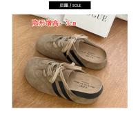 Retro de suela gruesa interior de aumento de la bolsa de la cabeza de la mitad de las zapatillas de las mujeres desgaste exterior 2025 primavera nuevos zapatos versátiles de entrenamiento alemán Boken zapatos de mujer - details 4