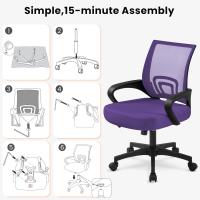 Silla de Oficina Ergonómica Transpirable, Ajustable en Altura, Soporte Lumbar, Giratoria para Max 136 KG - details 17