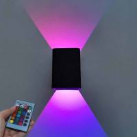 Lámpara de pared LED RGB para interiores, candelabro decorativo de 5W, con control remoto, colorido, Moderno - details 2